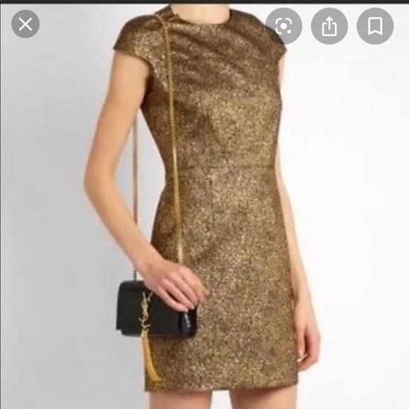 DVF gold cap sleeve dress - NWOT - Picture 6 of 6